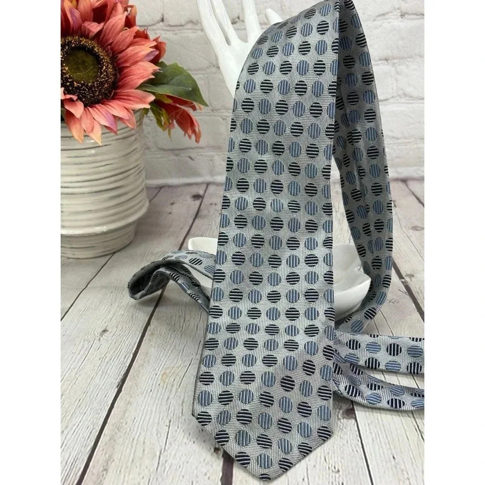 lands' end silk grey Tie